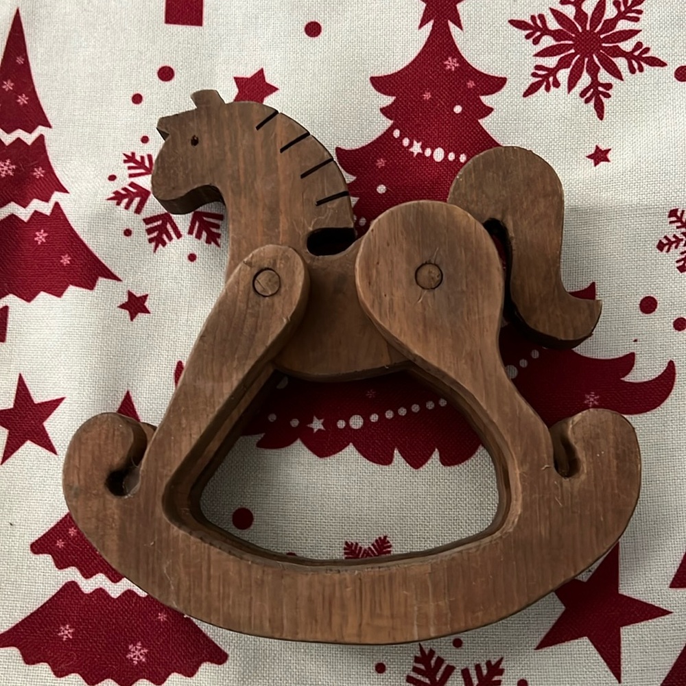 Vintage hand made rocking horse toy or decor